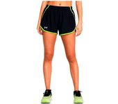 Under Armour Pantalones Cortos Fly By 3in female Black / High Vis Yellow / Reflective XS