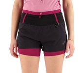 Asics Pantalones Cortos Fujitrail 2-in-1 female Performance Black / Blackberry XS