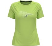 Odlo Camiseta De Manga Corta Crew Essential Print female Sharp Green S