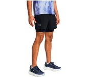 Under Armour Pantalones Cortos Launch 5in 2-in-1 male Black / Black / Reflective XS