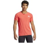 Adidas Camiseta De Manga Corta Adizero male Semi Lucid Red M