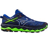 Mizuno Zapatillas De Trail Running Wave Mujin 10 male ReflexBlueC / White / GreenGecko EU 45