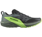 Salomon Zapatillas De Trail Running Sense Ride 5 male Black / Laurel Wreath / Green Gecko EU 49 1/3