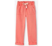 VERTBAUDET Pantalón estilo paperbag vaporoso para niña coral