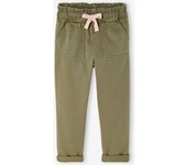VERTBAUDET Pantalón estilo paperbag vaporoso para niña caqui