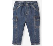 VERTBAUDET Vaqueros con bolsillos en un lado, para bebé denim natural