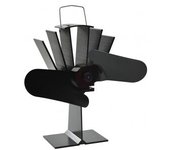 vidaXL Ventilador De Estufa Accionado Por Calor 2 Aspas Negro