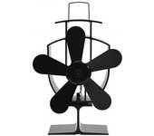 vidaXL Ventilador De Estufa Accionado Por Calor 5 Aspas Negro
