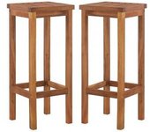 vidaXL Taburetes De Cocina 2 Unidades Madera Maciza De Acacia