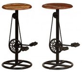 vidaXL Taburetes De Cocina 2 Unidades Madera Maciza Reciclada