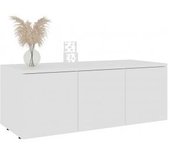 vidaXL Mueble Para Tv Madera Contrachapada Blanco 80x34x30 Cm