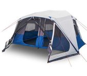 vidaXL Tienda De Campaña Con Led Tela Opaca Impermeable Azul