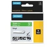 Dymo 1805420 cinta vinilo blanco sobre verde 19mm