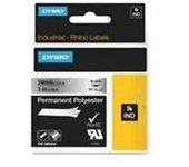 Dymo 1805434 cinta poliéster permanente negro sobre plateado 24mm