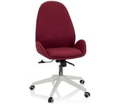 hjh OFFICE Silla home office tela burdeos
