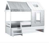 MueMue Cama casita blanca 90x200cm