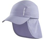Gorra de running salomon cross+ azul granite