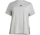 Camiseta adidas 3 bandas sj mujer gris