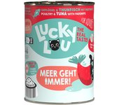Lucky Lou Adult 24 x 400 g comida húmeda para gatos - Aves de corral y atún