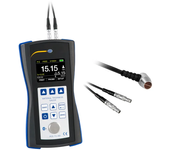 PCE Instruments Espesímetro con amplio rango de medición / Modo pulso eco o doble eco / Para materiales homogéneos / Impresión por Bluetooth / Conexión USB PCE-TG 300-NO5/90