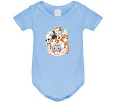 Body Bebé I love cats - chibi cute t-shirt laTostadora