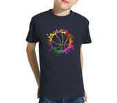 Camiseta Niño Manga Corta Basketball Paint Splatters colorful laTostadora