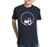 Camiseta Niño Manga Corta Yo para ser feliz quiero un tractor! laTostadora