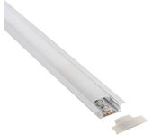 Kit - perfil aluminio kobe press para tiras led 1 metro