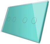Frontal 2x cristal verde 4 botones