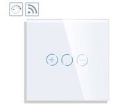 Interruptor táctil con regulador triac dimmer + wifi koob frontal cristal blanco