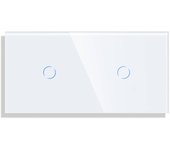 Frontal cristal blanco koob 2 botones 2 módulos