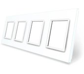 Frontal 4x cristal blanco 4 enchufes