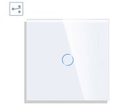 Conmutador táctil koob frontal cristal blanco