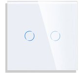 Frontal cristal blanco koob 2 botones 1 módulo