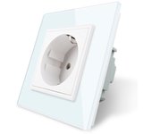 Enchufe schuko eu 16a frontal blanco