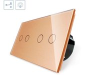 Conmutador táctil 4 botones frontal golden