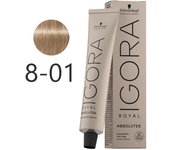 Schwarzkopf - Tinte Igora Royal Absolutes 8-01 Rubio Claro Natural Ceniza 60 ml 5424 5424 4045787632323 Royal Absolutes SCHWARZKOPF