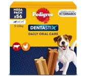 56 barritas Pedigree Dentastix Snacks Dentales para perros pequeños