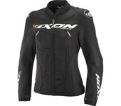 Ixon Ionix Chaqueta textil de moto para mujer - Negro Blanco (M)