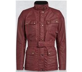Belstaff Trialmaster Pro Chaqueta encerada de la motocicleta de las señoras - Rojo (40)