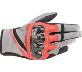 Alpinestars Chrome Guantes de motocicleta - Negro Gris Rojo (2XL)