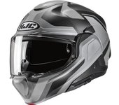 HJC F100 Bios Casco - Negro Gris (S)