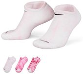 Nike - Calcetines Everyday Plus Cushioned No-Show (3 Pares), Unisex, Pink Foam-Black-Active Fuchsia-Black-Rosewood, L [42 - 46]