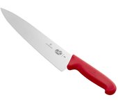 Cuchillo de trinchar Victorinox 25 cm, ideal para carnes, frutas y verduras, hoja de acero inoxidable, mango antideslizante rojo, ligero y apto para lavavajillas.