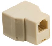 Valueline Divisor Telecom, RJ11 hembra - 2x RJ11 hembra, blanco, apto para dividir cable telefónico