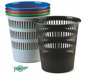 Cubo de basura calado negro 12 l