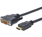 Vivolink PROHDMIDVI1 adaptador de cable de vídeo 1 m HDMI DVI-D Negro