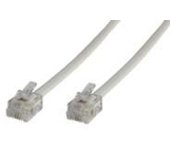 Microconnect RJ12/RJ12 5m Cable telefónico Blanco - Cable para teléfonos fijos (5 m, RJ12, RJ12, Blanco, Male Connector/Male Connector, Blanco)