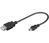 Microconnect USBAFBM cable USB 0,2 m USB 2.0 USB A Mini-USB B Negro