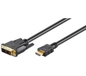 Microconnect HDM191811 adaptador de cable de vídeo 1 m HDMI DVI-D Negro